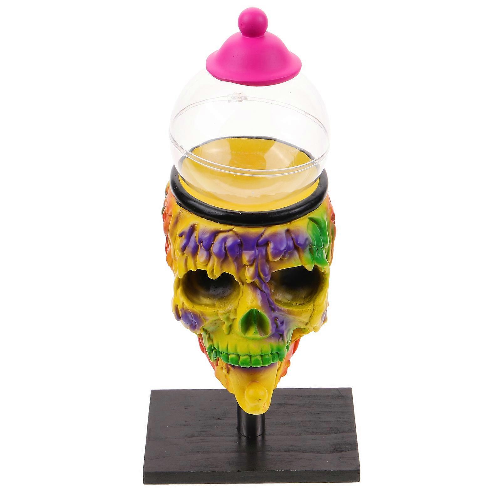 Skull Statue Gumballs Machine for Candy Dispensing Unique Resin