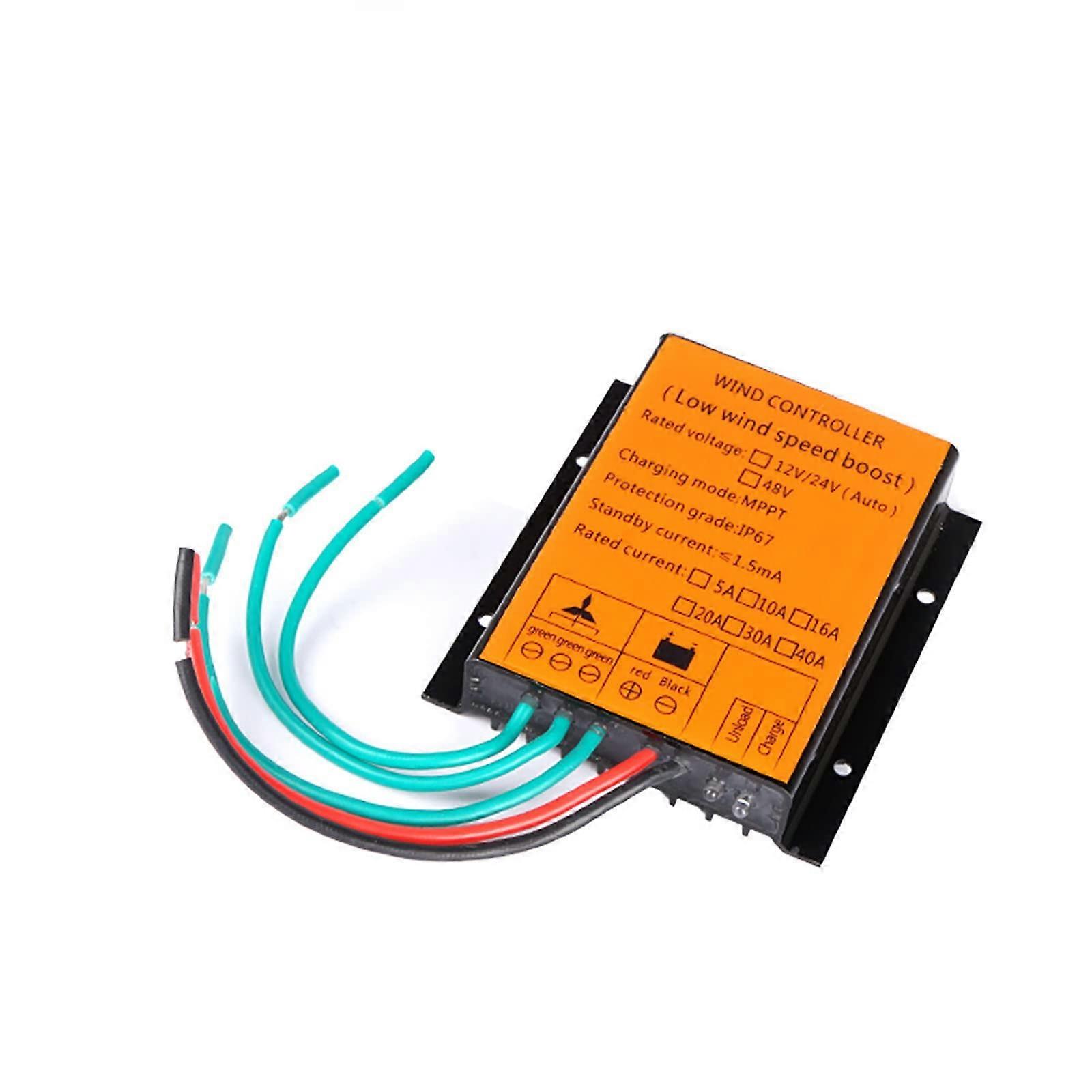 48V MPPT Wind Turbine Charge Controller with Boost Charging, Automatic Braking, IP67 Waterproof