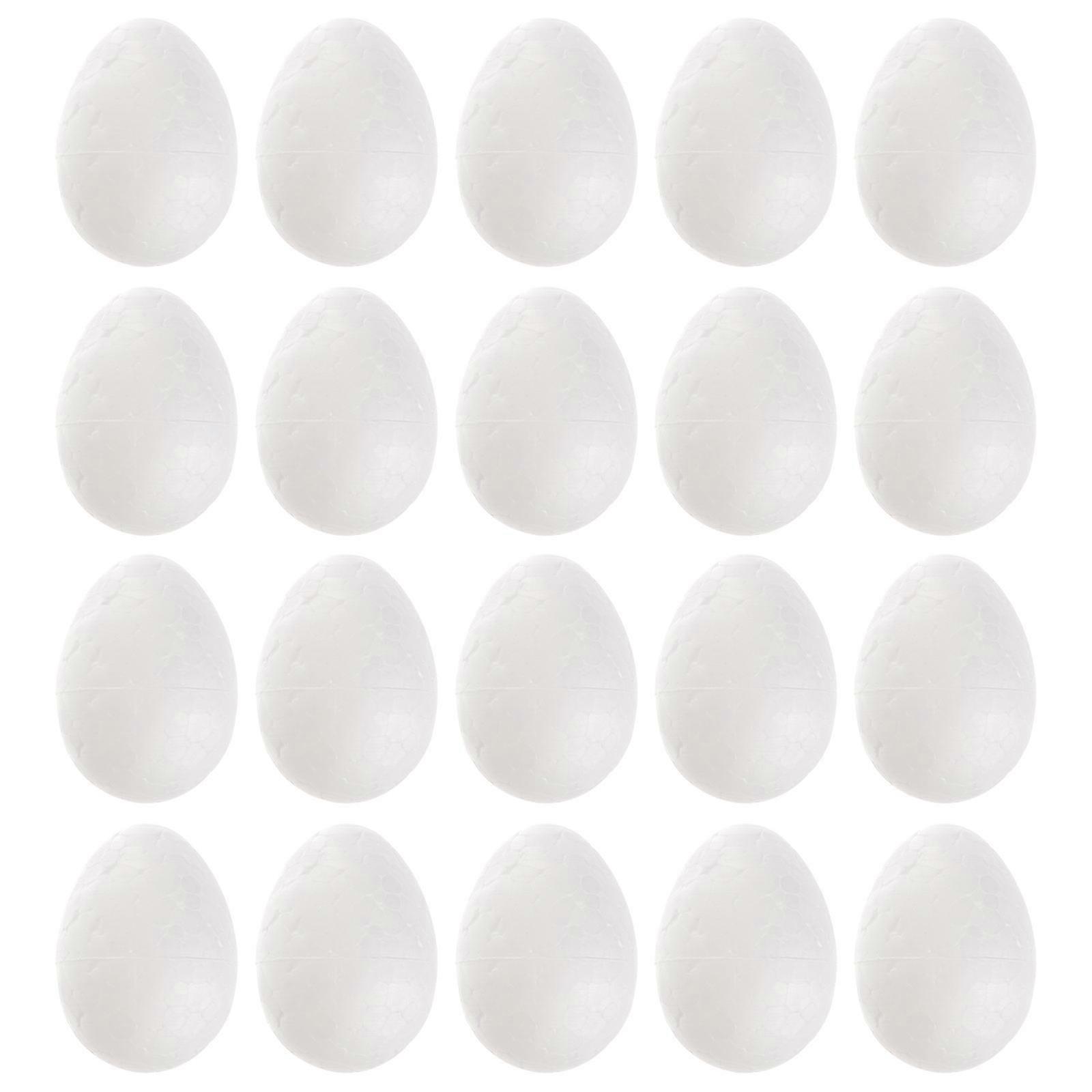 DIY Easter Eggs Foam Egg Crafts for Projects 50Pcs White