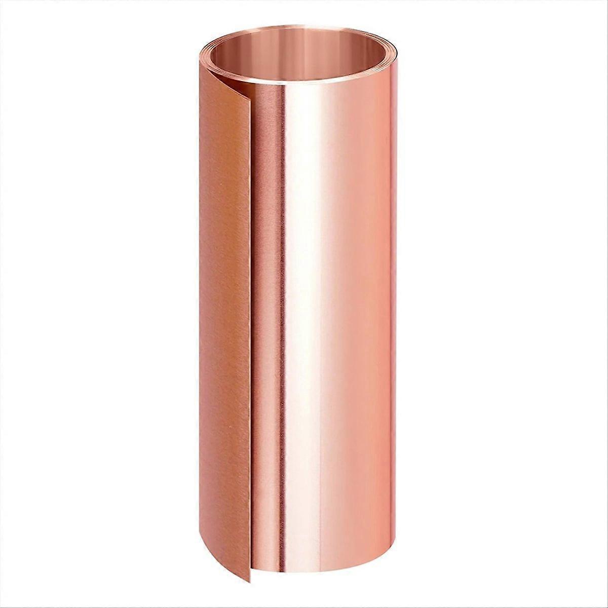 Copper Foil Sheet Roll, 6in x 5Ft Copper Sheet, 0.1mm Copper Flashing