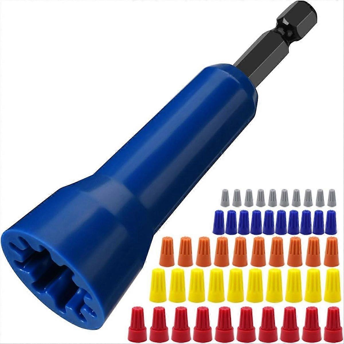 1 PCS Wire Twisting Spinner, with 1/4Inch Chuck with 50Pcs Wire Caps