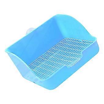 Caja de arena de plástico para entrenamiento de conejos con función antifugas para el hogar