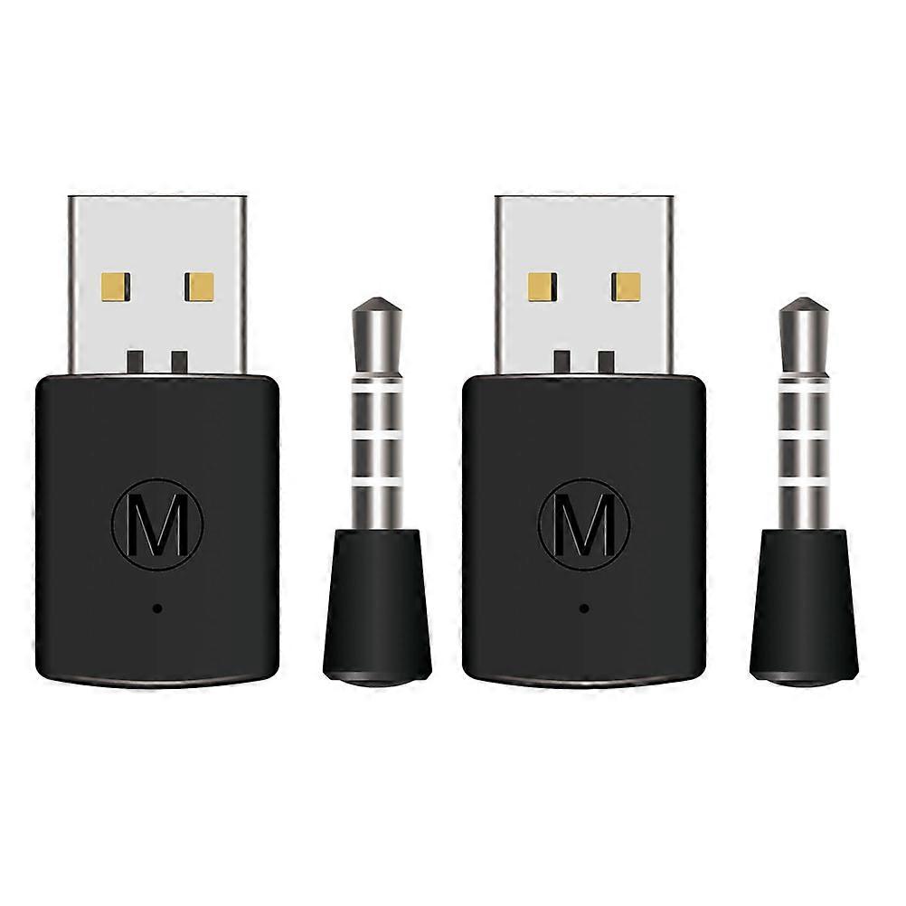 Mini Adapter Wireless Adapter for USB Dongle Headset 2Pcs Black