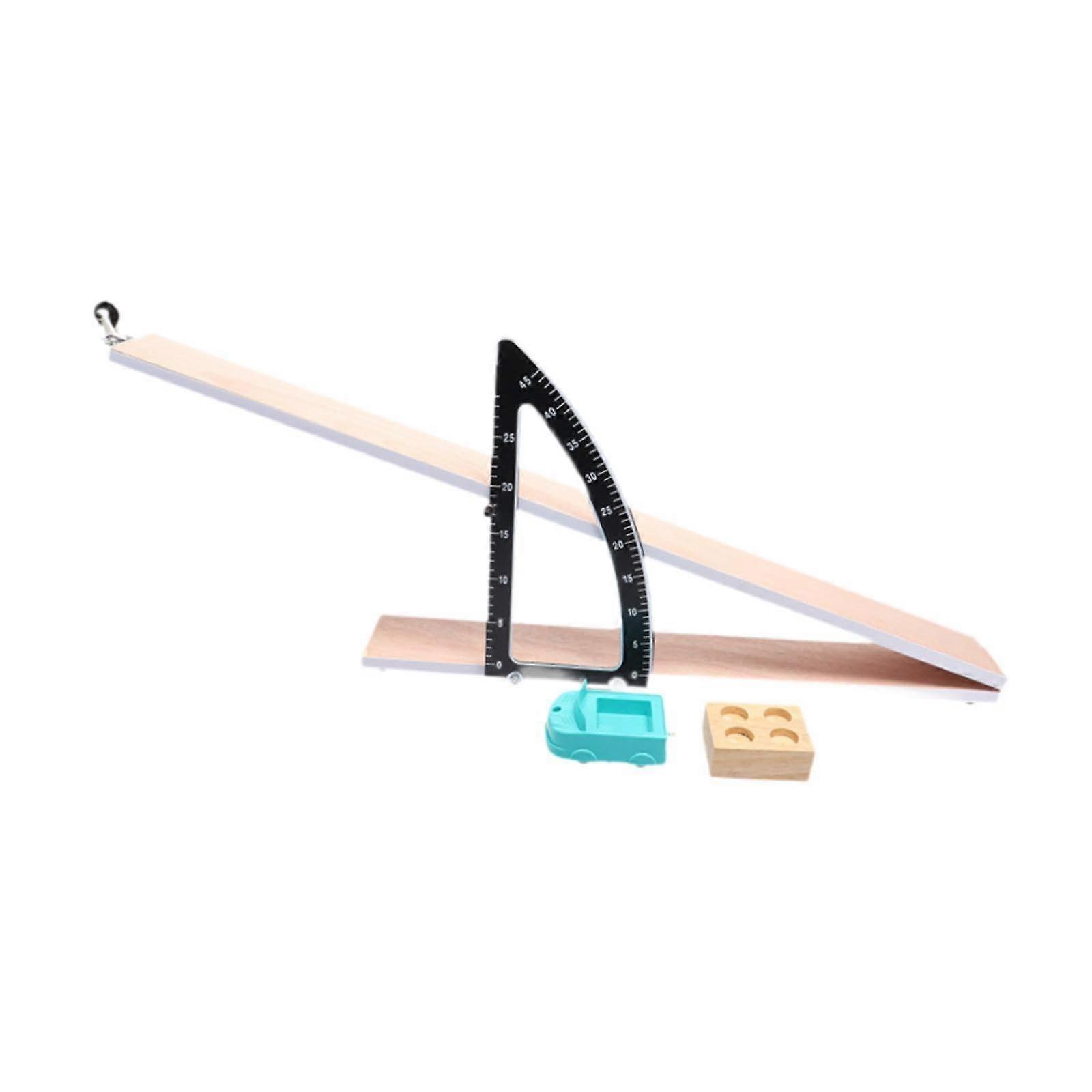 Physics Experiment Kit Wooden Inclined Plane Model Complete Teaching Set for Classroom Learning