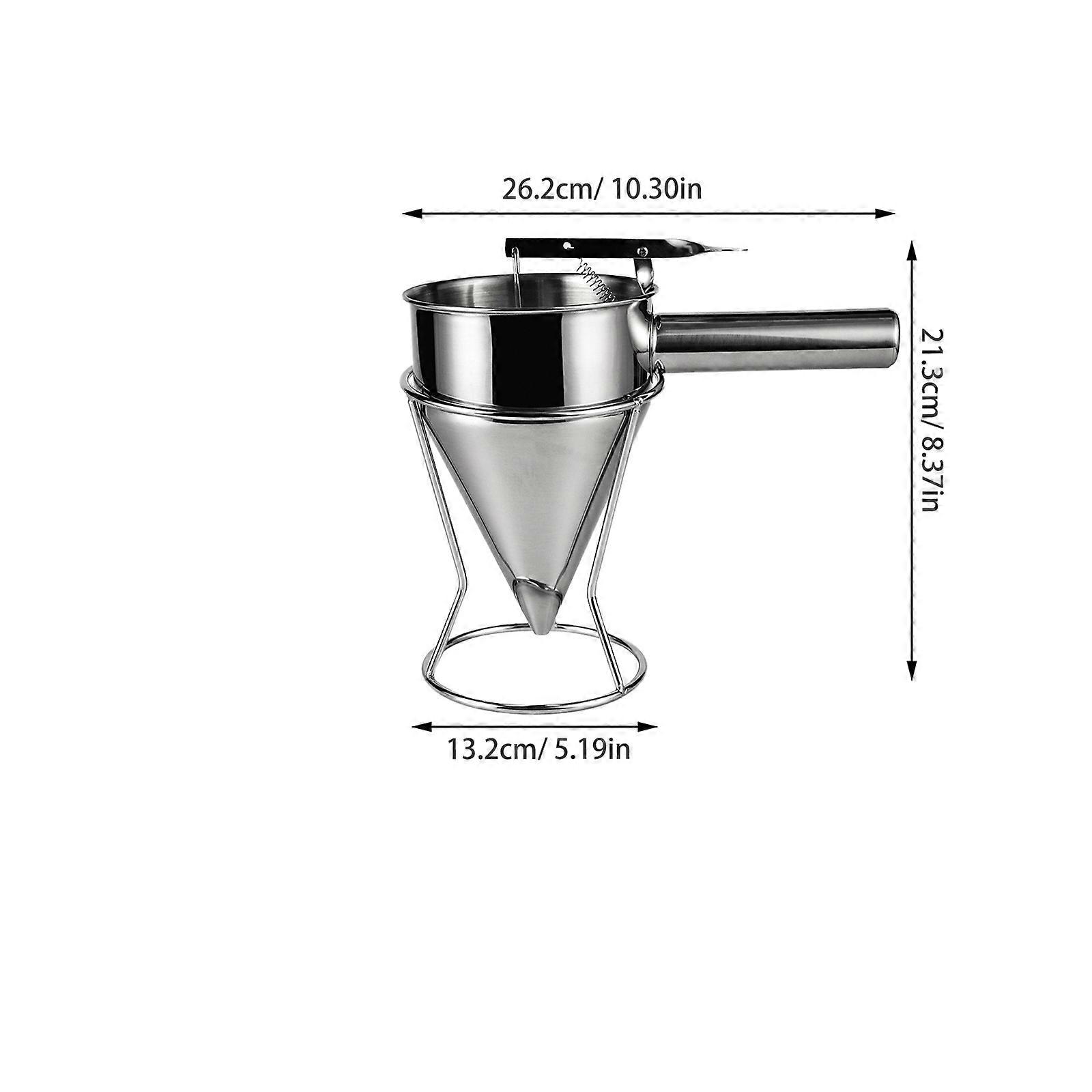 Kitchen Sushi Tools Piston Funnel for Kitchen Use Silver Funnel