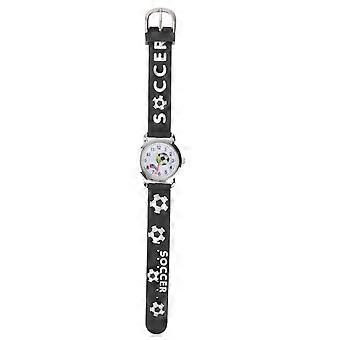 Montre enfant sur le thème du football, mouvement à quartz, pour enfants, style dessin animé sportif