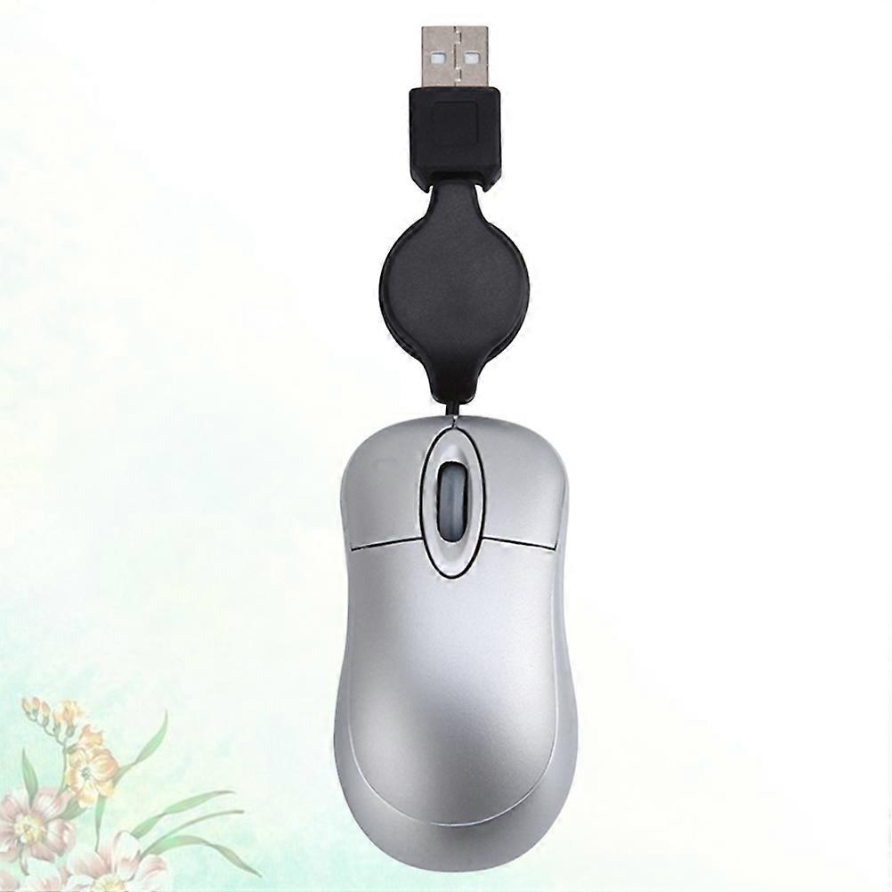 Creative USB Mouse Mini Telescopic Mouse for Computer Use Silver