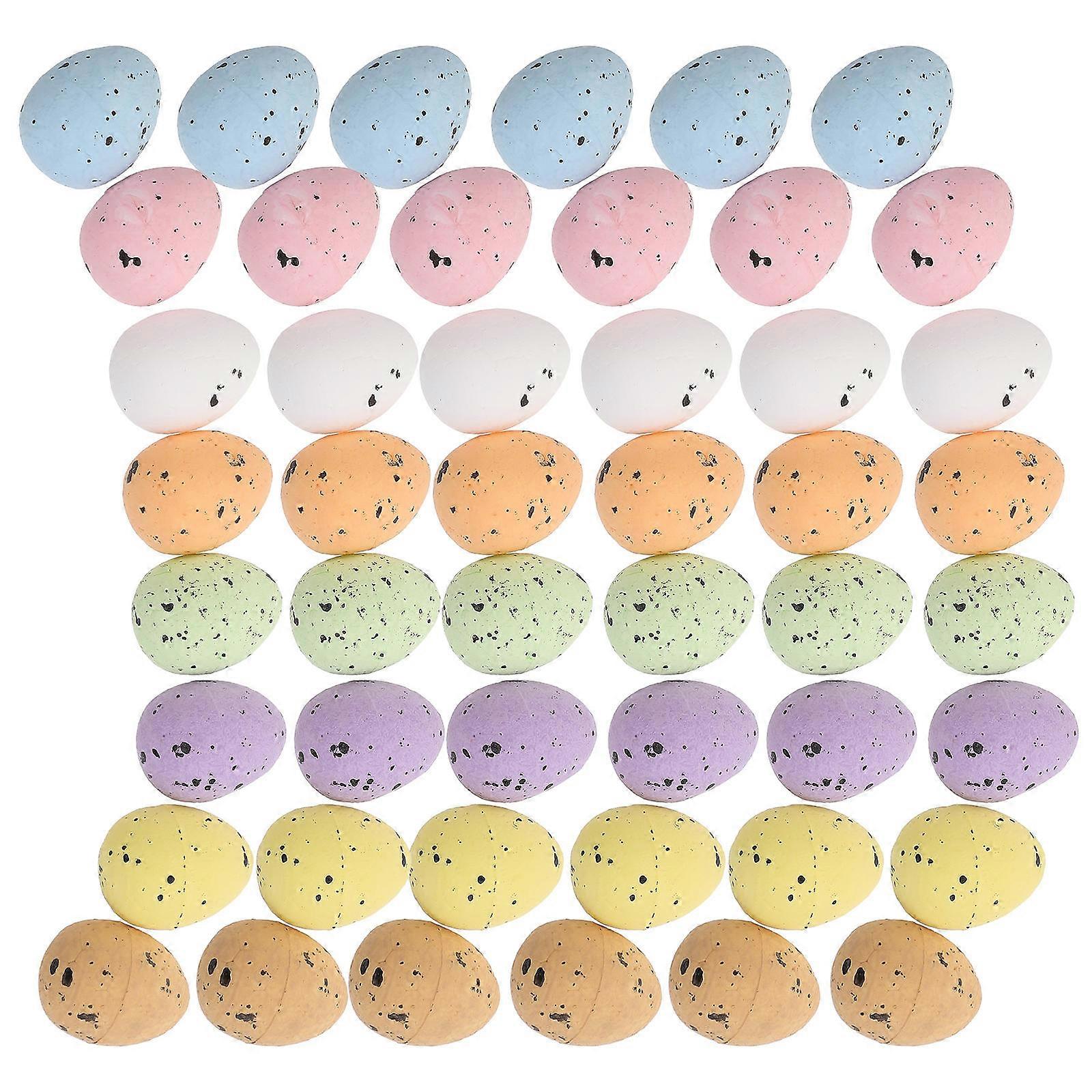 Easter Egg Decoration 100Pcs Colorful Simulation Eggs