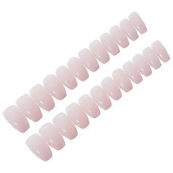 Pink Nail Tips for Women Fake Nails for Nail Art 24Pcs Artificial Fingernails