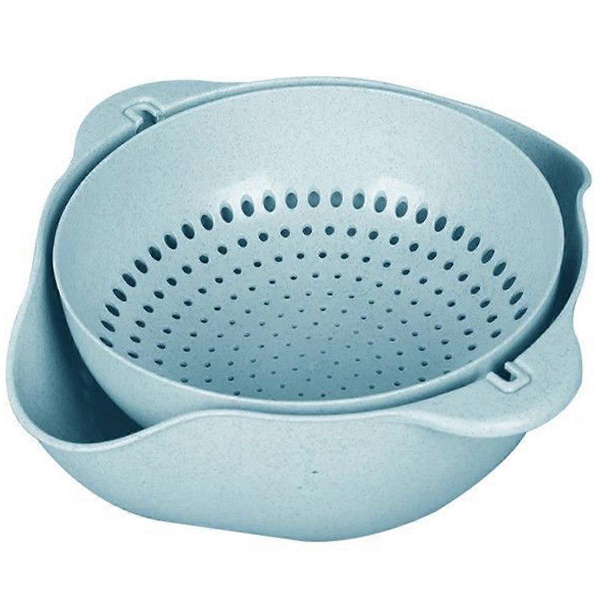 Multifunctional Drain Basket Straw Vegetable Basin for Kitchen 1Pcs