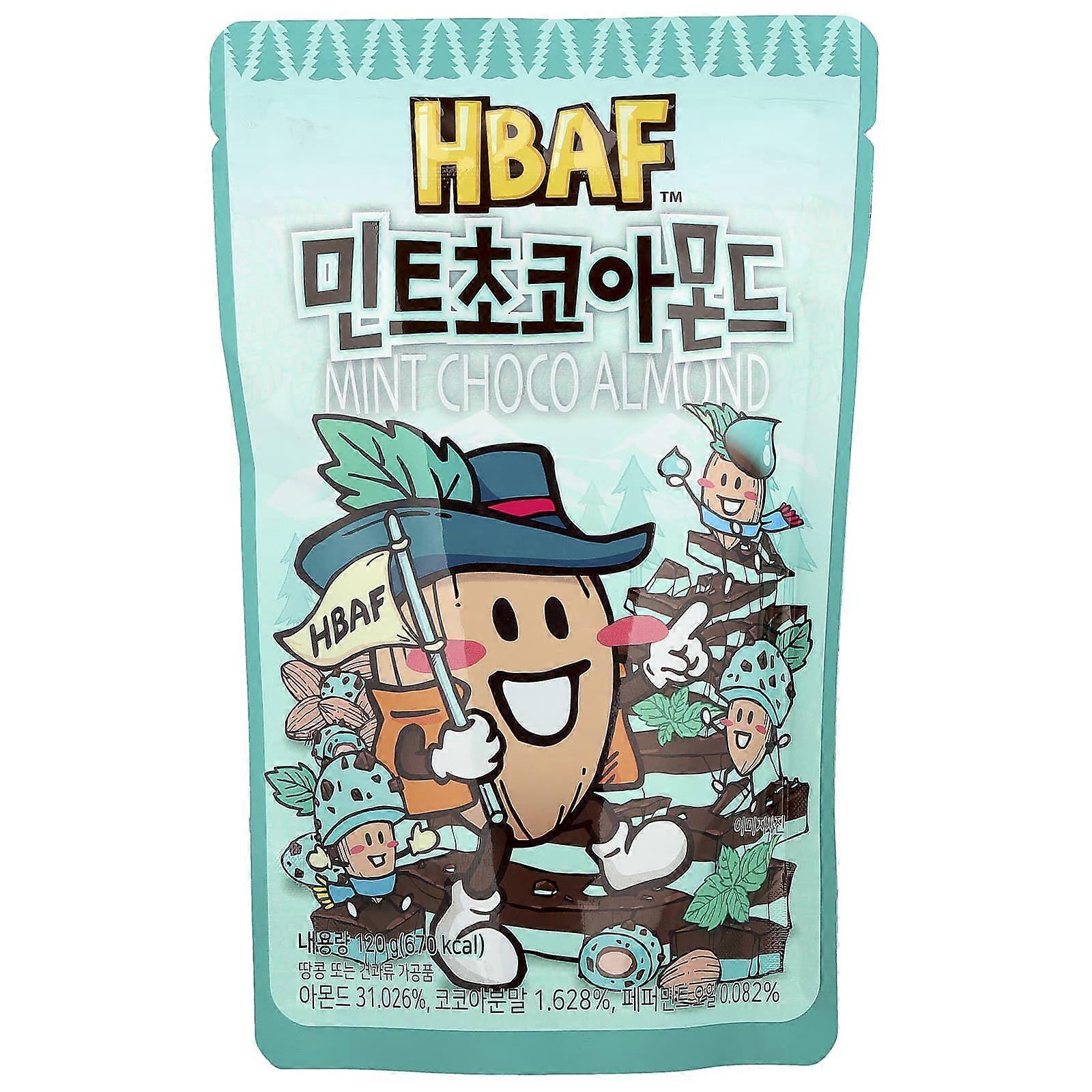 HBAF, Mint Choco Mandel, 120 g, 4-pakning