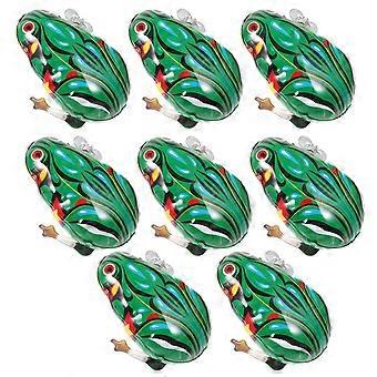 8pcs Crianças Brinquedos Mecânicos Sapos Retro Brinquedos para Crianças (Verde)