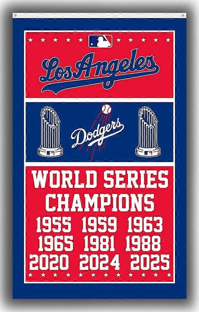 Baseballlag Mesterflagg Dodgers Mesterbanner D0529