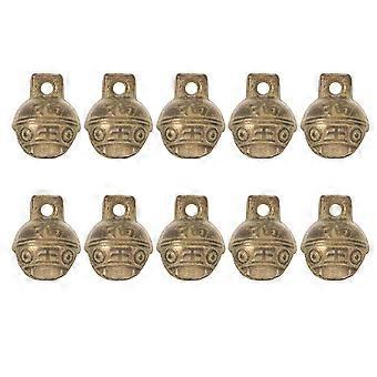 Copper Bells for Crafts DIY Tiger Head 10Pcs Set for Decoration