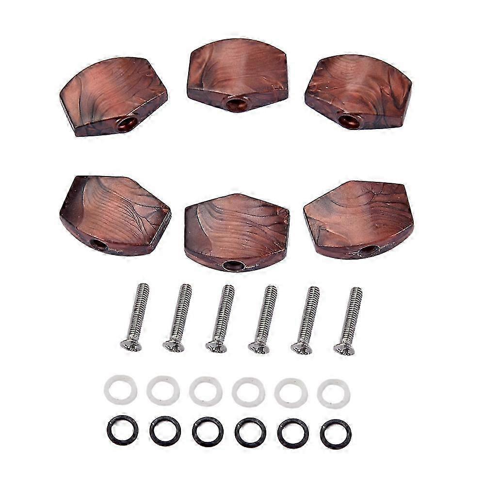 6 Pcs/Set Guitar Tuning Peg Buttons, Tuning Pegs Knobs Machine Heads Buttons compatible with Guitar
