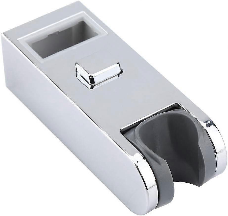Plastic Chrome Plated Adjustable Height Square Shower Slider Bar Replacement Rail, Anti-Rust, Easy Install, Compatible with Standard Shower Tubes