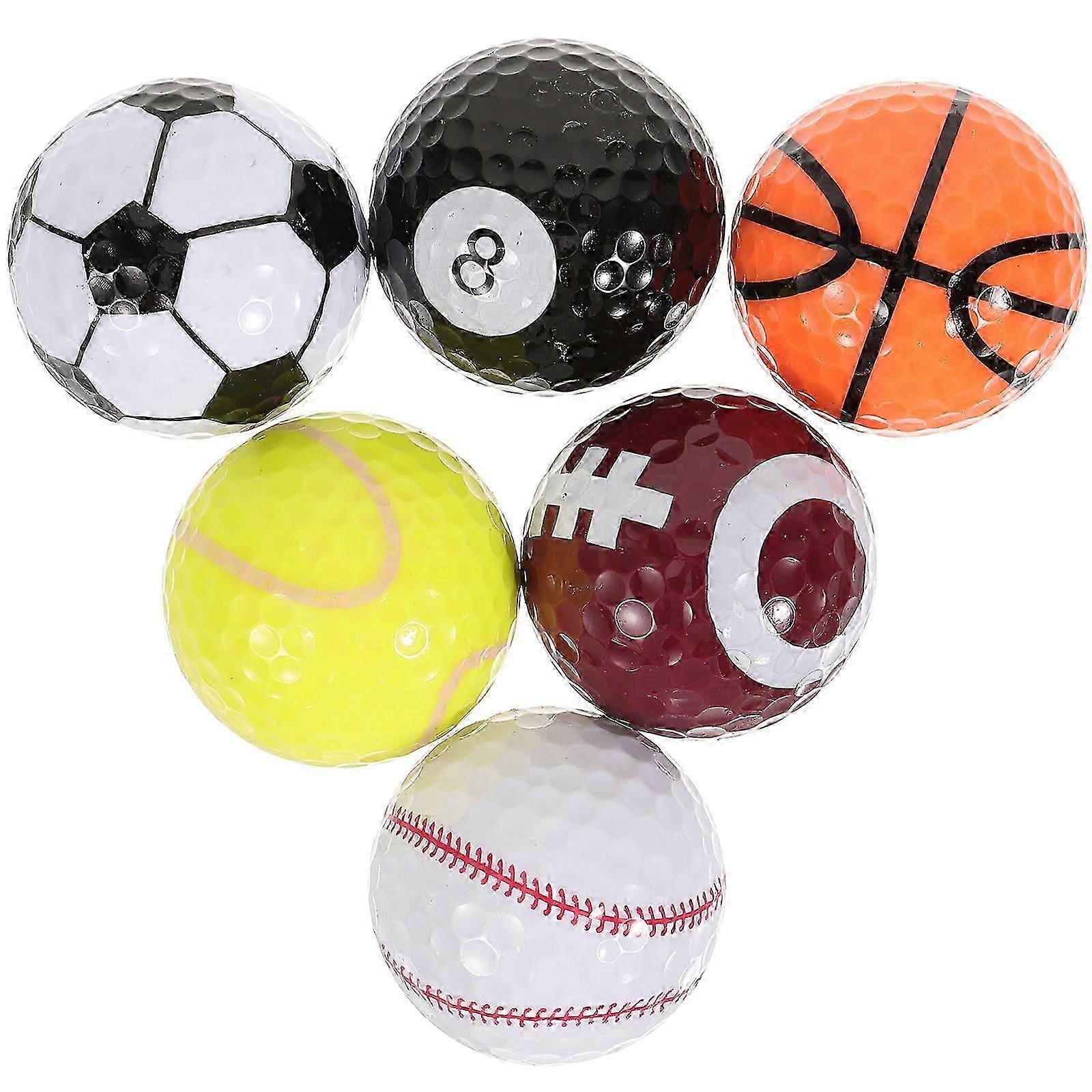 Golf Balls Rubber Golf Balls for Training 2Sets with Assorted Colors