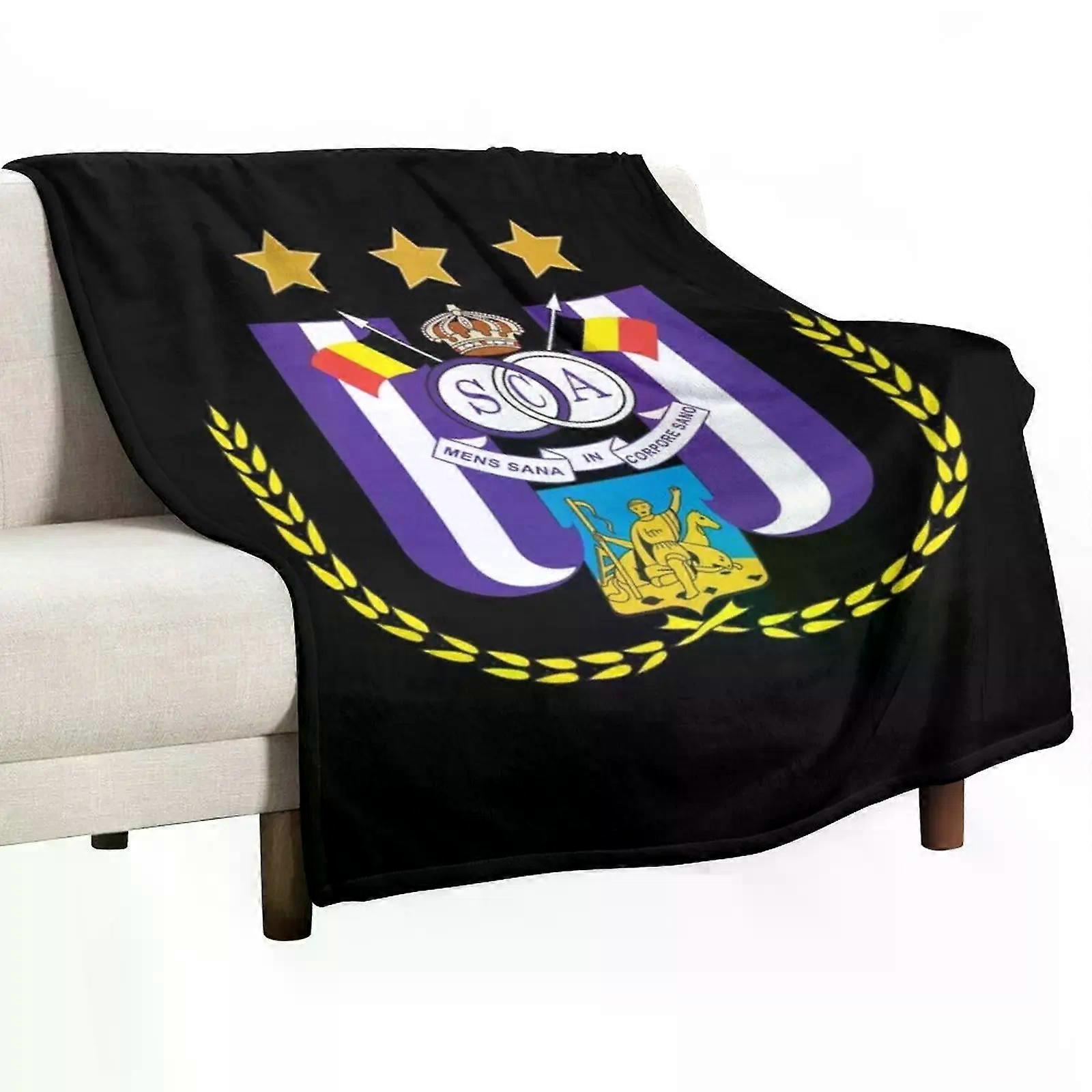 Anderlecht Throw Blanket Sleeping Bag Blanket Beach Blanket Blankets compatible with Sofas