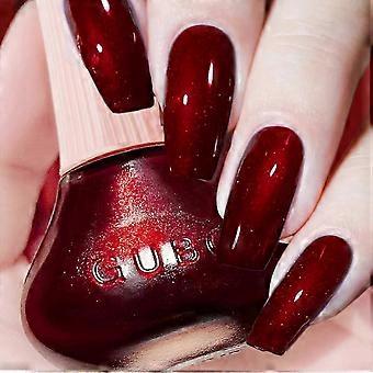 Burgundin kynsilakka, nopeasti kuivuva, pitkäkestoinen, punainen glitter, ilmassa kuivuva, tummanpunainen, 0,4 fl oz