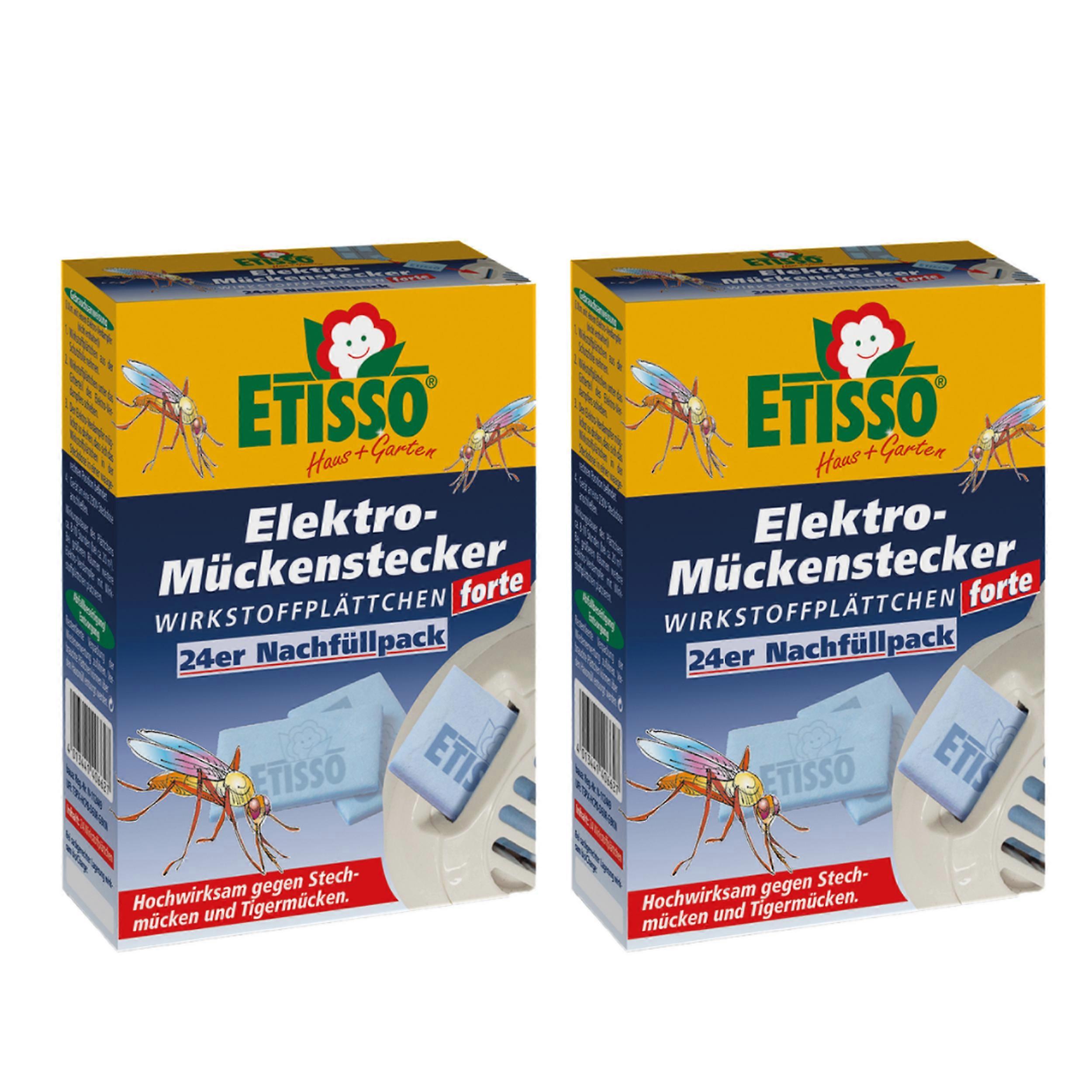 2 x ETISSO® 电动驱蚊器强效替换装，每包24片