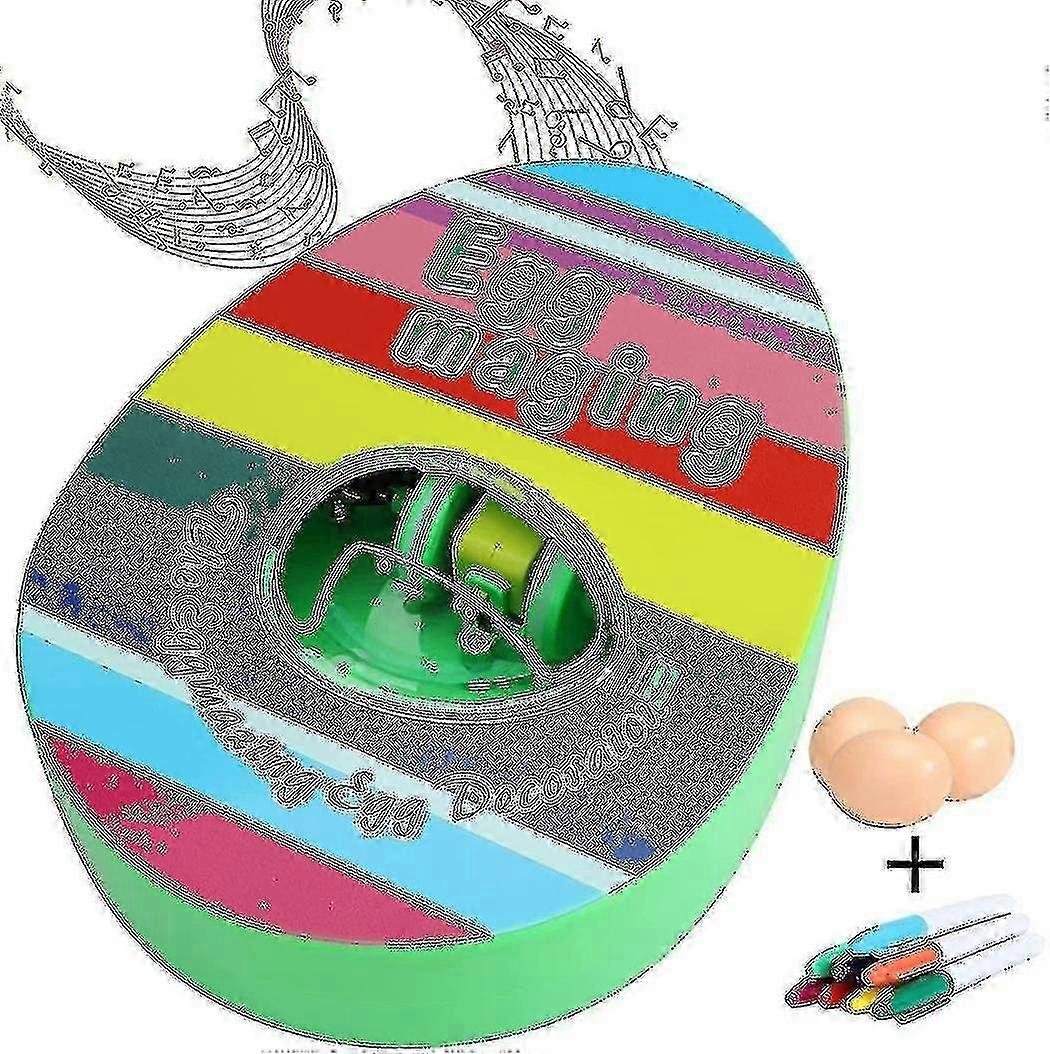 Electric Egg Painting Machine for Easter DIY, Includes 8 Paint Pens & 3 Eggs