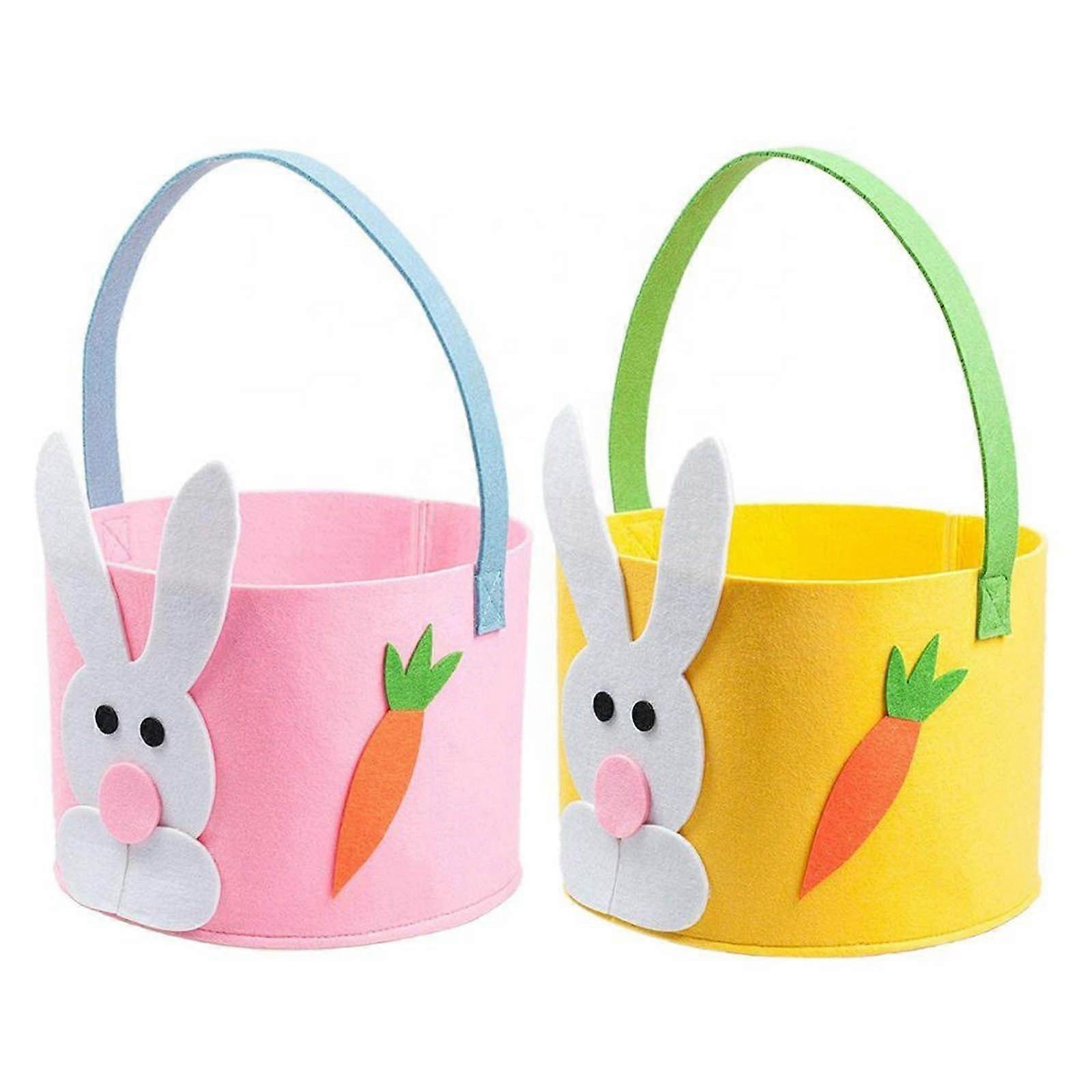 Easter Decor Easter Decorations Indoor Cute Easter Rabbit Cloth Basket Candy Eggs Buckets