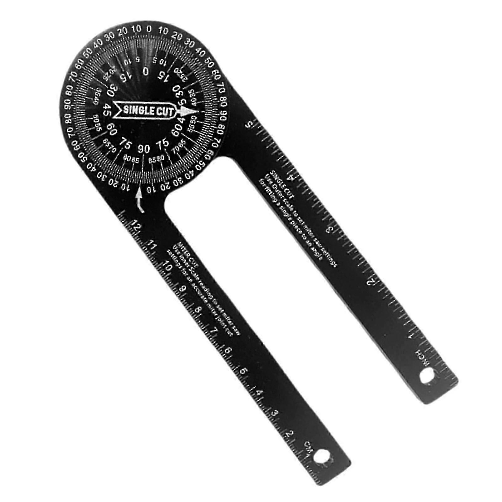 360-Degree Aluminum Angle Gauge, Multi-Function Protractor for Miter Saws, Professional Angle Measuring Tool
