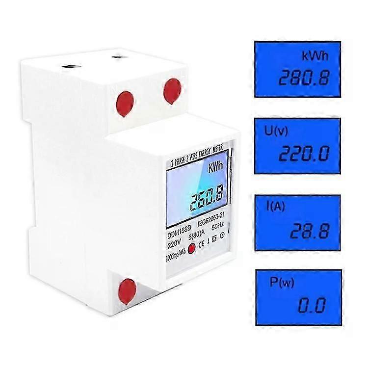 Single-Phase Multi-Function Rail Meter-Backlight LCD Display,DDM15SD