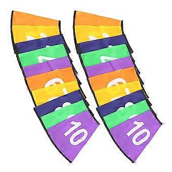 Sports Cones Covers 10 Sets Featuring Bright Numbers For Coaches And Athletes Positioning Aid 23.50X18.00X0.10CM Durable Material