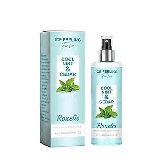 Refreshing Mint Cedar Body Spray  Floral & Fruity Scent, Cooling Mist for Neck & Wrists (Portable)