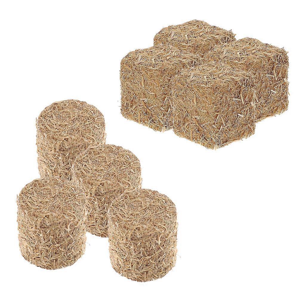 8pcs Simulate Mini Haystack Decor Mini Craft Decor Doll House Scene Haystack Decor