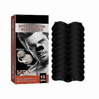 Men's Deep Cleaning Pore Strips for Nose and Face, Bamboo Charcoal, for All Skin Types