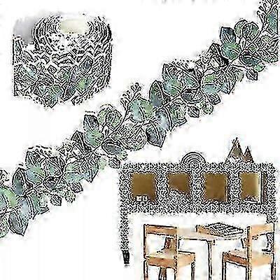 Green Eucalyptus Leaf Border - Classroom Bulletin Board Decor - High Quality DIY,x