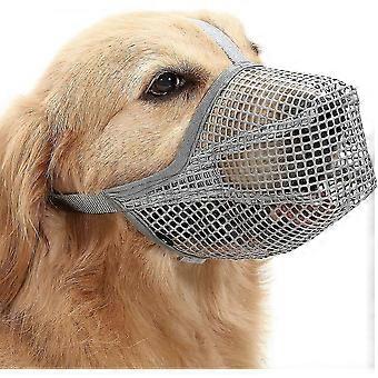 Adjustable Strap Dog Muzzle with Soft Mesh Covering for Small Medium and Large Dogs