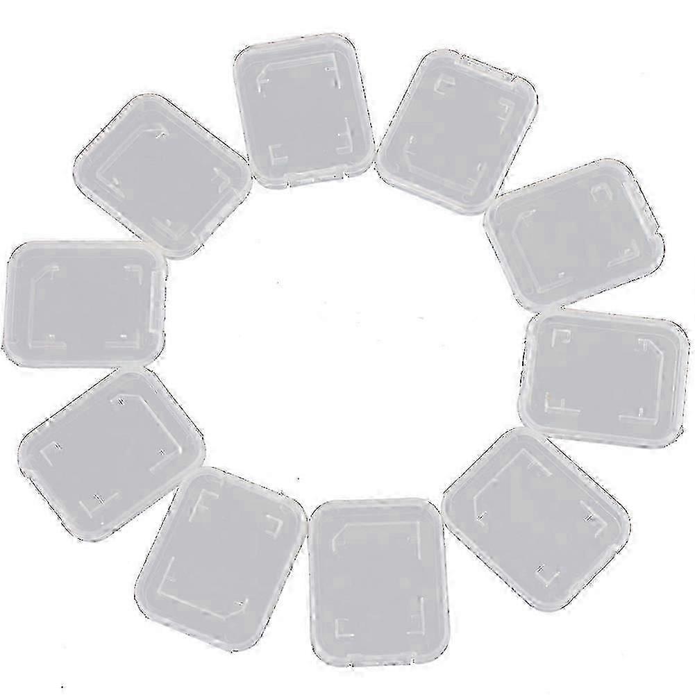 10Pcs/Set SD SDHC Memory Card Transparent Storage Box Protective Case Holder hwy