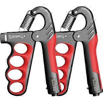 Grip Strength Trainer, 5-100KG (11-220 LB) Adjustable Resistance Forearm Hand Gripper Strengthener with Counter, Hand Wrist Exercise Workout Equipmen