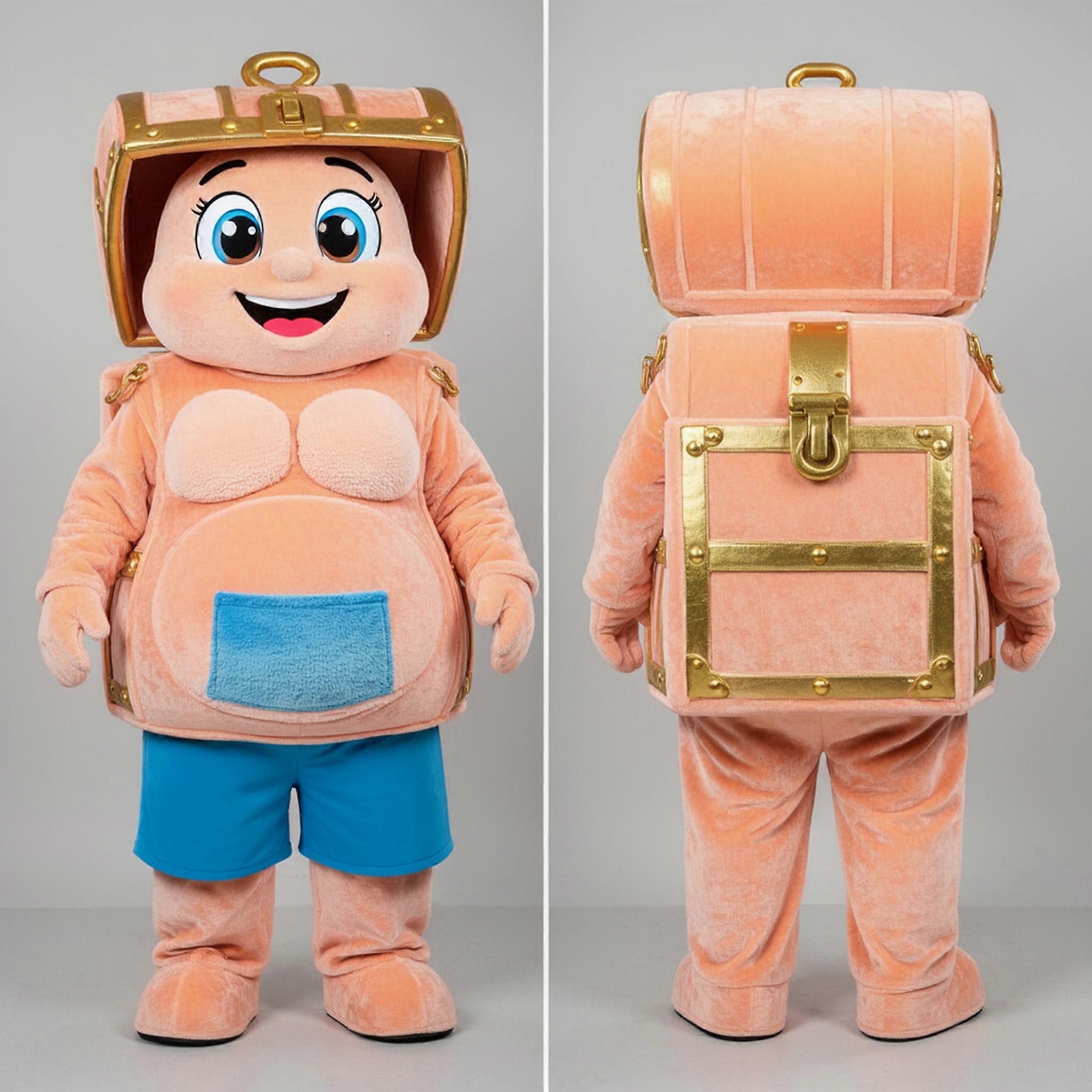 MASTICOT Velvety Peach Treasure Chest Mascot