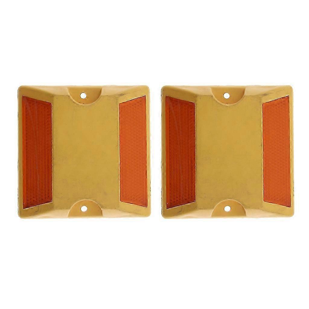 2x NEW highway marker reflector - two sides, yellow