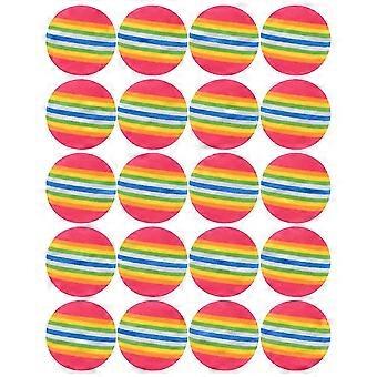 Golf Putting Practice Balls Rainbow Indoor Use Approach Shot Practice 4.2CM 20Pack