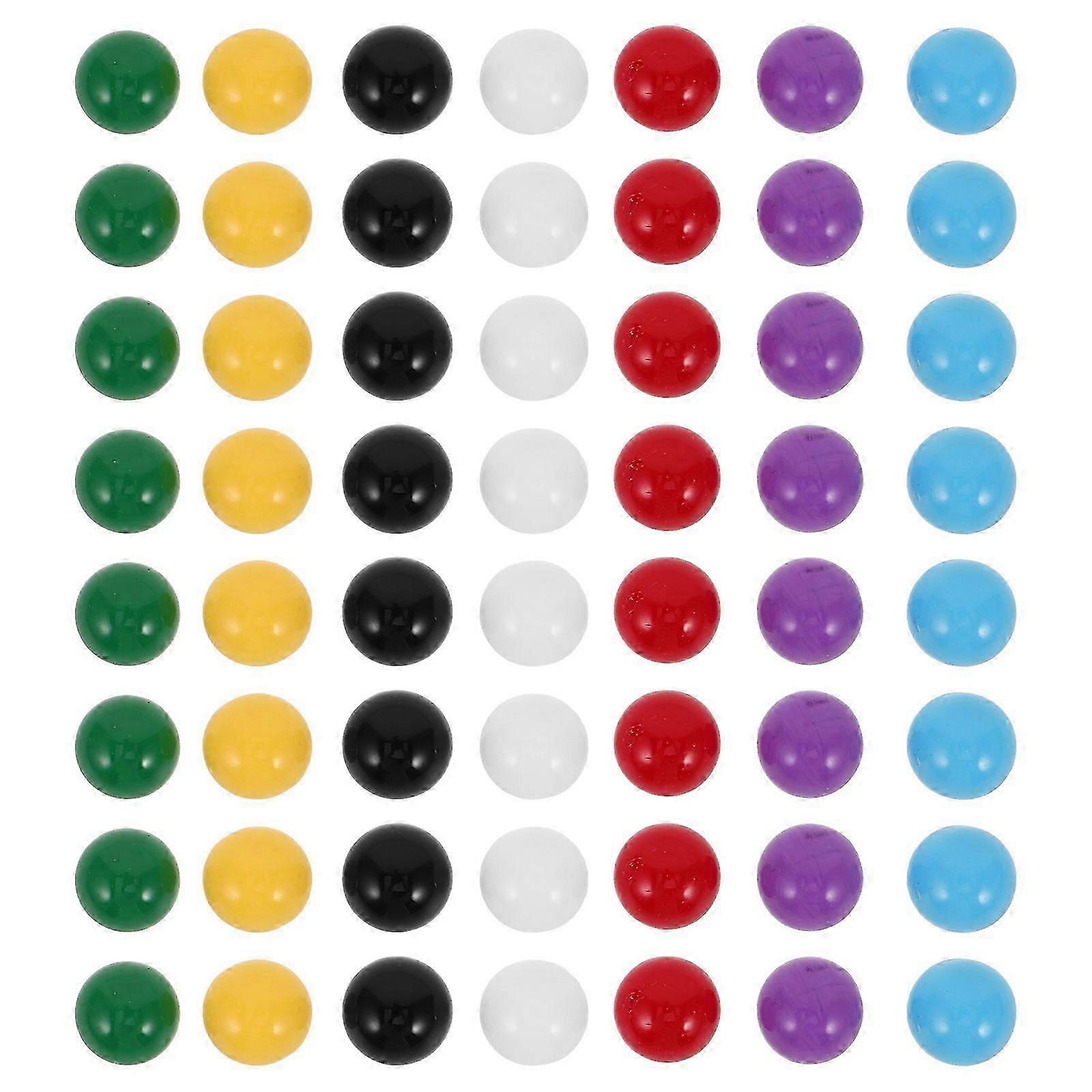 70pcs Chinese Checker Game Replacement Balls - 12mm Solid Color Plastic Marbles - Educational Math Balls for Math Learning Probability Teaching Tools