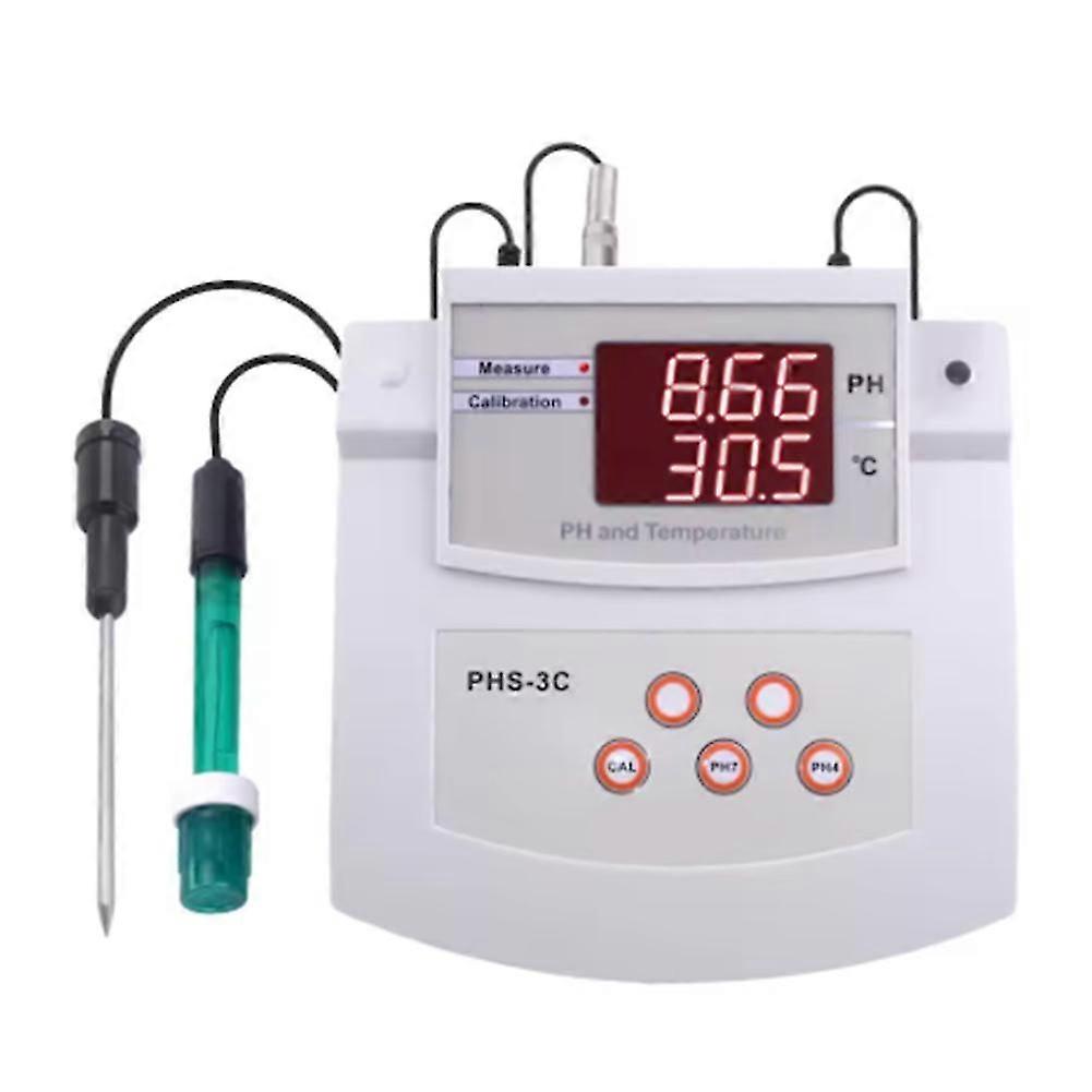 PHS-3C PH Desktop Calibration Acidity Meter PH/Temp Multi-Parameter Tester Laboratory Water Quality Analyzer US PLUG