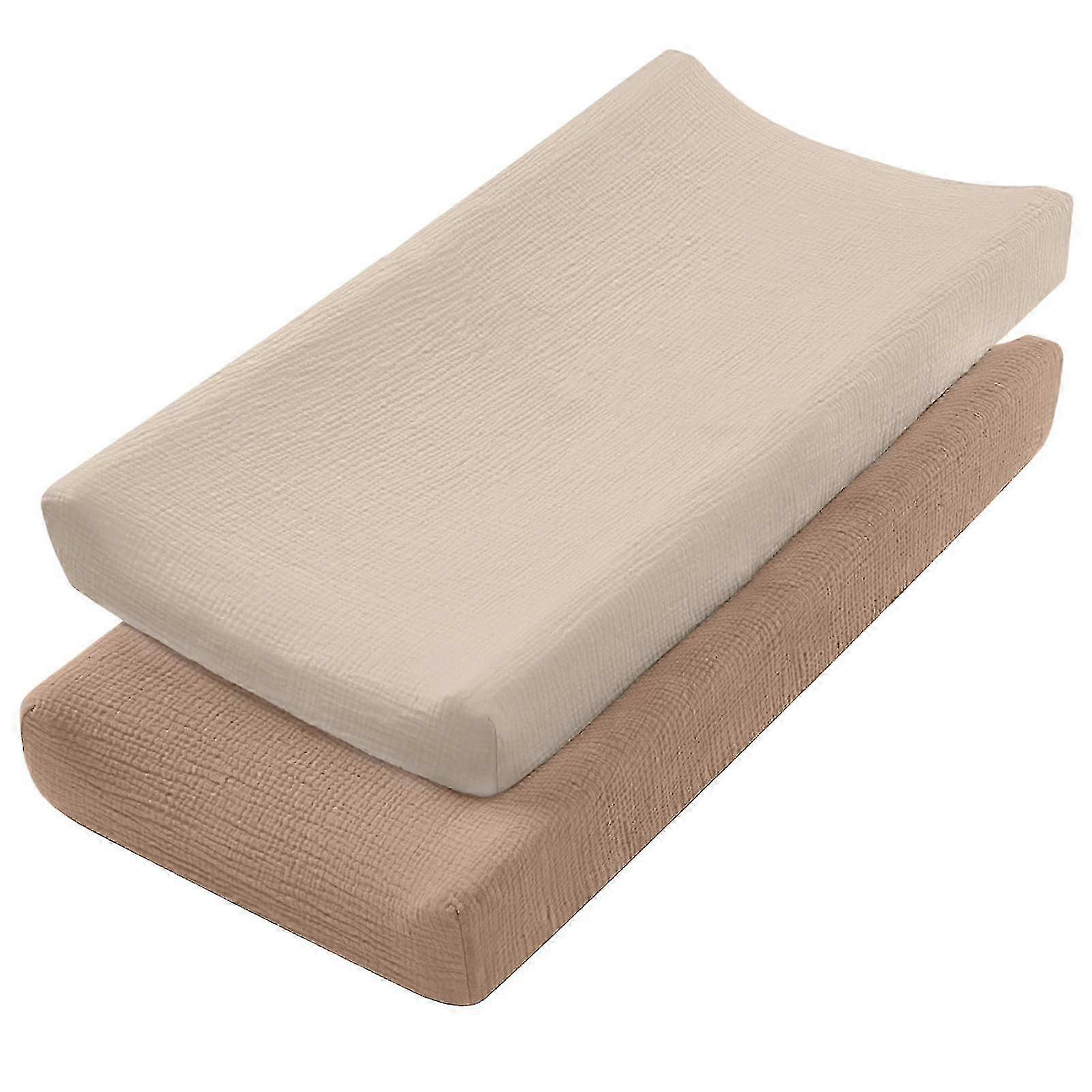 2pcs Protective Nappy Changing Pad Covers Soft Diaper Changer Sleeve