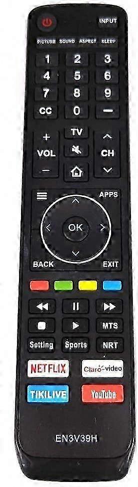 Remote Control Compatible with Hisense TV, Replacement for EN3V39H