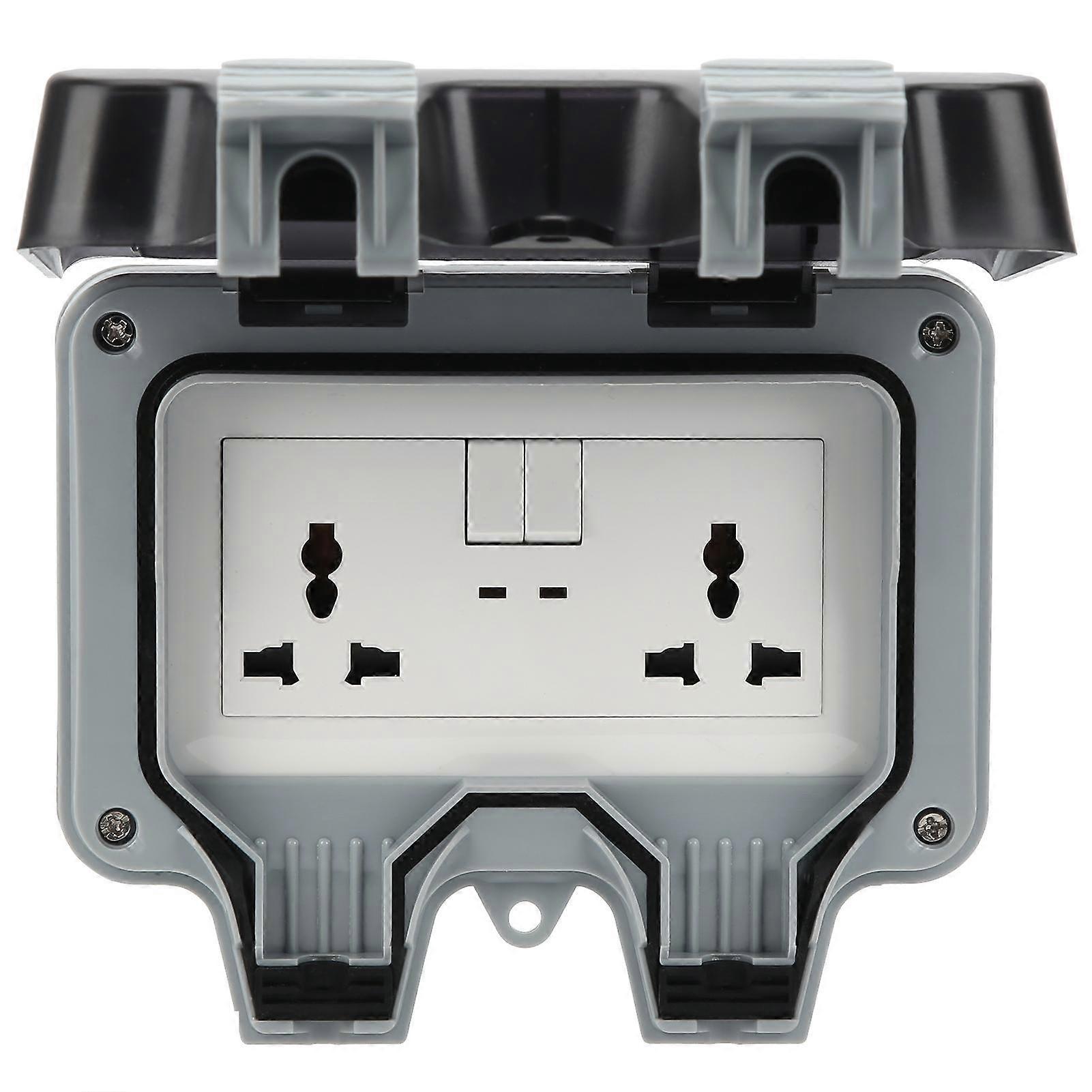 Outdoor Wall Power Socket with 2 3 Hole Socket 2 Switch Waterproof Electrical Outlets