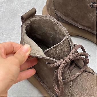 Damen Winter Stiefeletten Sneakers Schneestiefel Damen Plateauschuhe Bequeme runde Zehenpartie Niedriger Absatz Elegant Herbst Punk