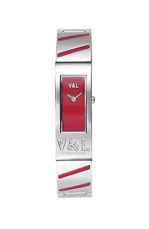 V & the tempo and at what time? Quartz Analog Women's Watch with Vl003207 Stainless Steel Bracelet