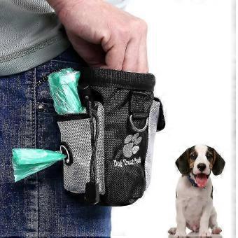 Dog Treat Bag, Puppy Treat Pouch Pet Small Dog Bait Holder, Animal Walking Snack Container-ah