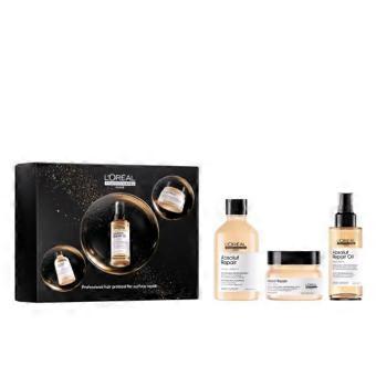 L'Oréal Professionnel Paris Absolut Repair, complete set (3 stuks), geschikt voor zowel mannen als vrouwen.
