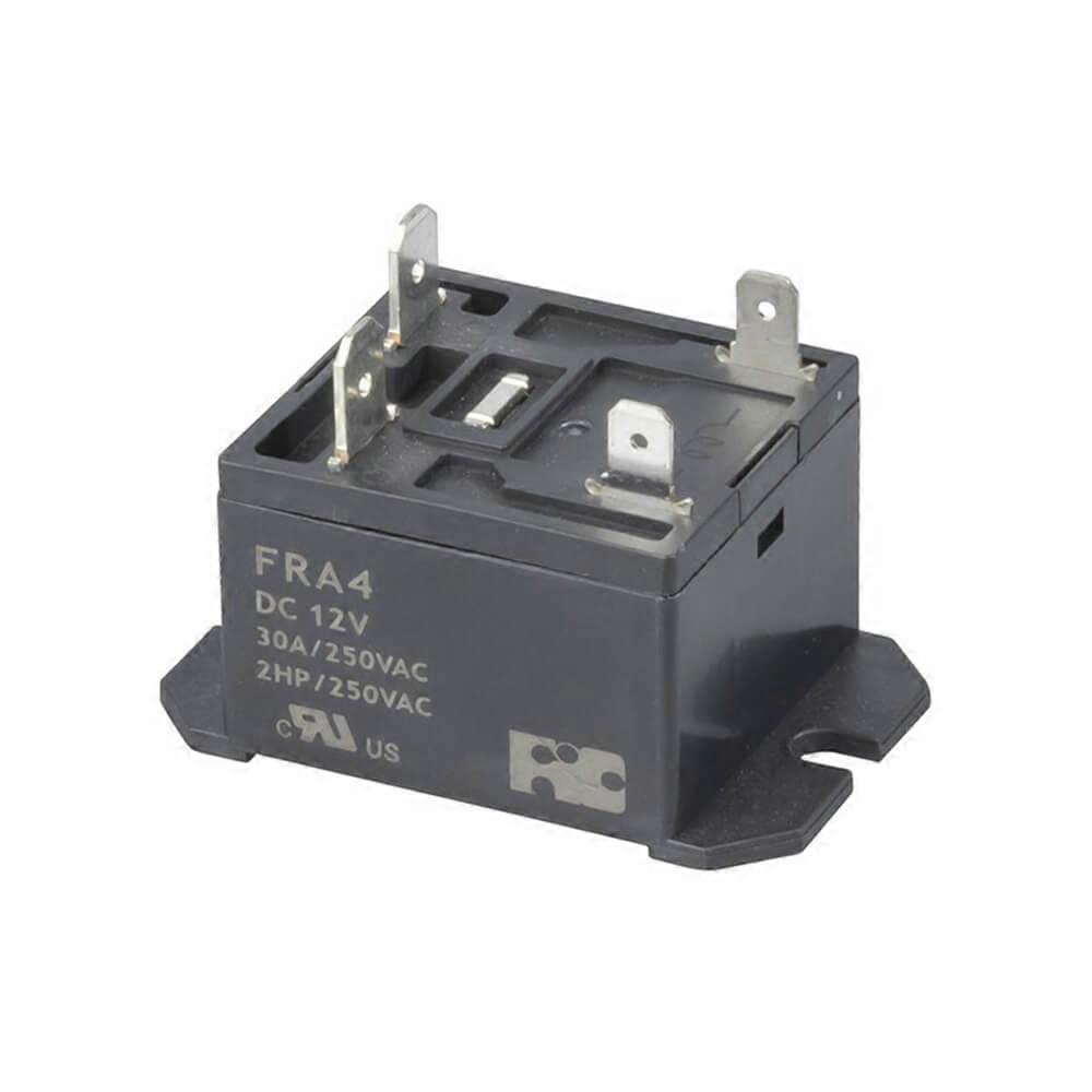 12V 单刀单掷 (SPST) 重型面板安装继电器，30A 高浪涌电流能力，线圈电阻