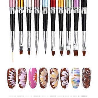 10pcs Art Pen For Professional Salons Brush And Home Diy Art Designs (10 Colors)